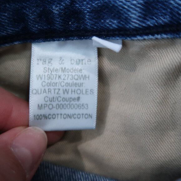 Rag & Bone Womens Cate Mid Rise Shorts Jean Denim Distressed Bottoms 27 - Picture 16 of 17